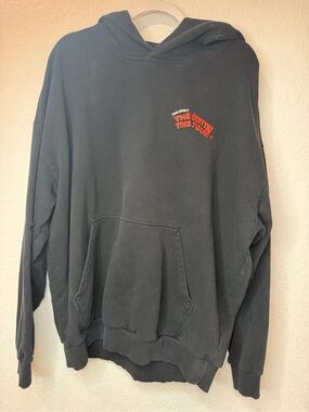 Black Graphic Hooded Sweatshirt - The Outrun Time Tour